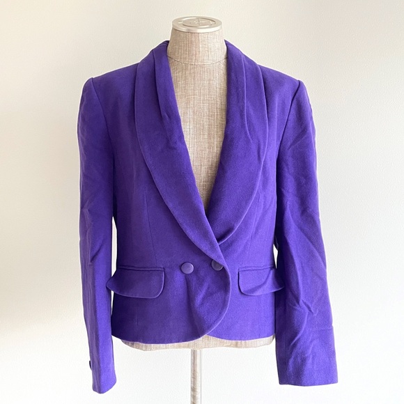 Féraud Angora Purple Blazer Jacket, Super Soft - Picture 1 of 12